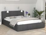 Luxusní postel FLORIDA 160x200 s kovovým zdvižným roštem GRAFIT